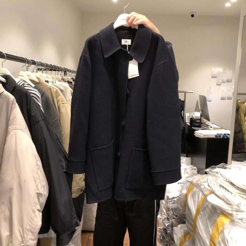 GABRIELLE韓國直郵㊣女裝新款25秋冬真品時尚中長款大衣手工GABRIELLE中長款大衣