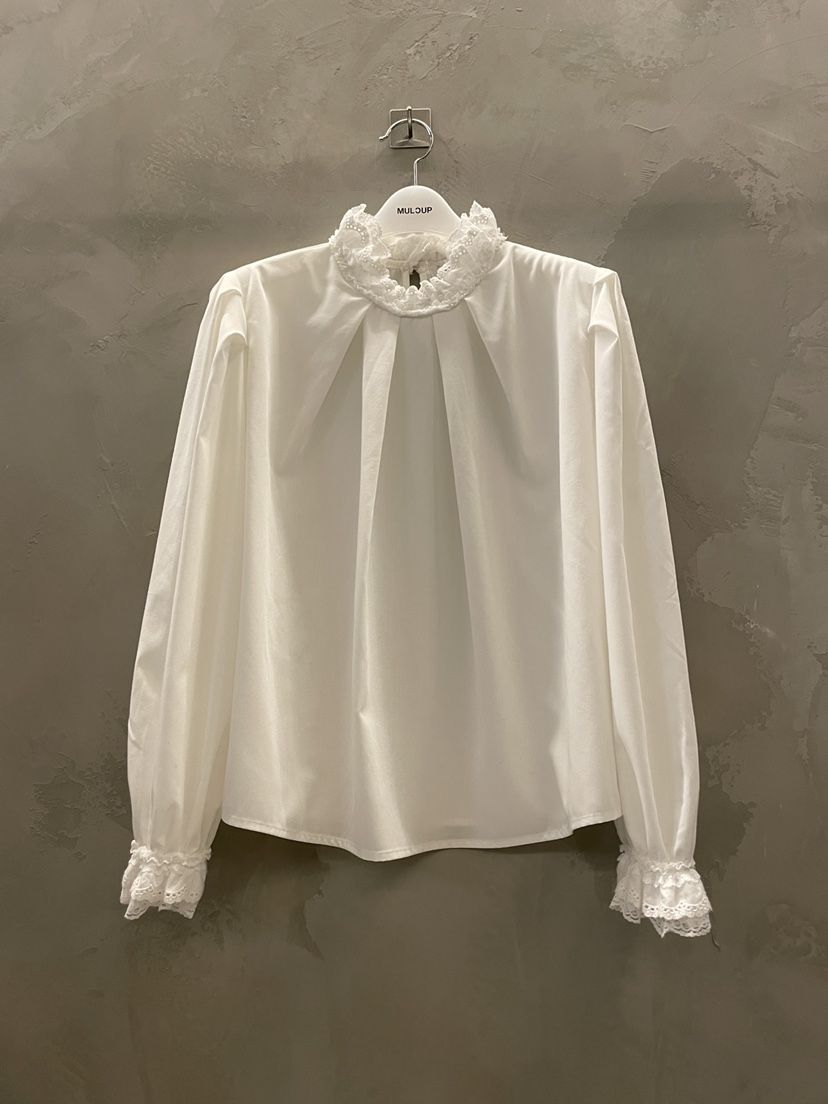 MULCUP韓國代購㊣女裝新品推薦熱賣休閑真品25秋冬襯衫蕾絲衫MULCUP襯衫/蕾絲衫
