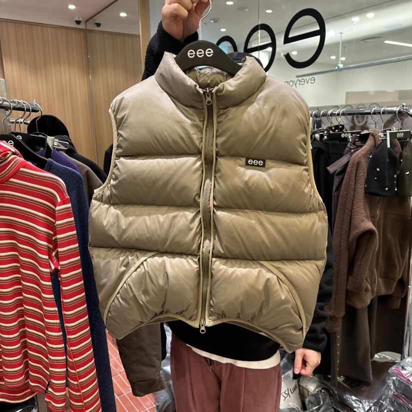 E/E/E東大門㊣直郵女士新款25秋冬真品推薦職業熱賣時尚馬甲E/E/E馬甲