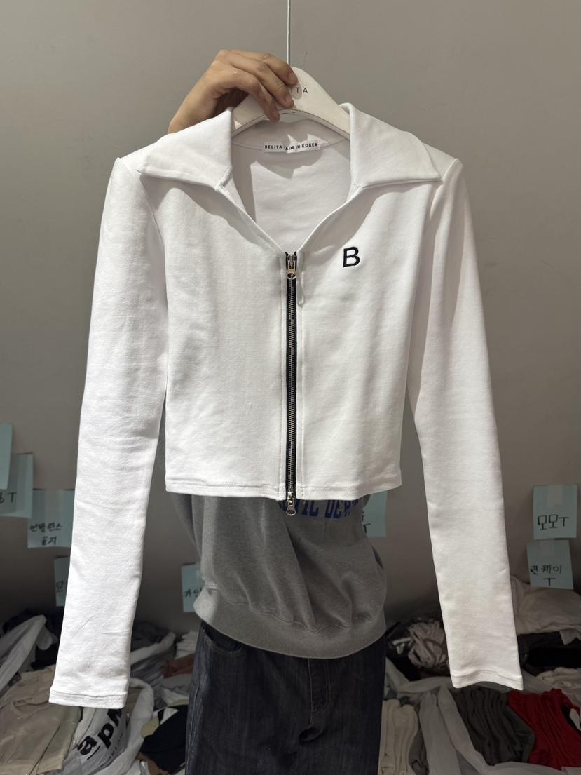 BELITA-L東大門㊣實拍女裝新款休閑時尚真品長袖T恤V領拉鏈BELITA-L長袖T恤