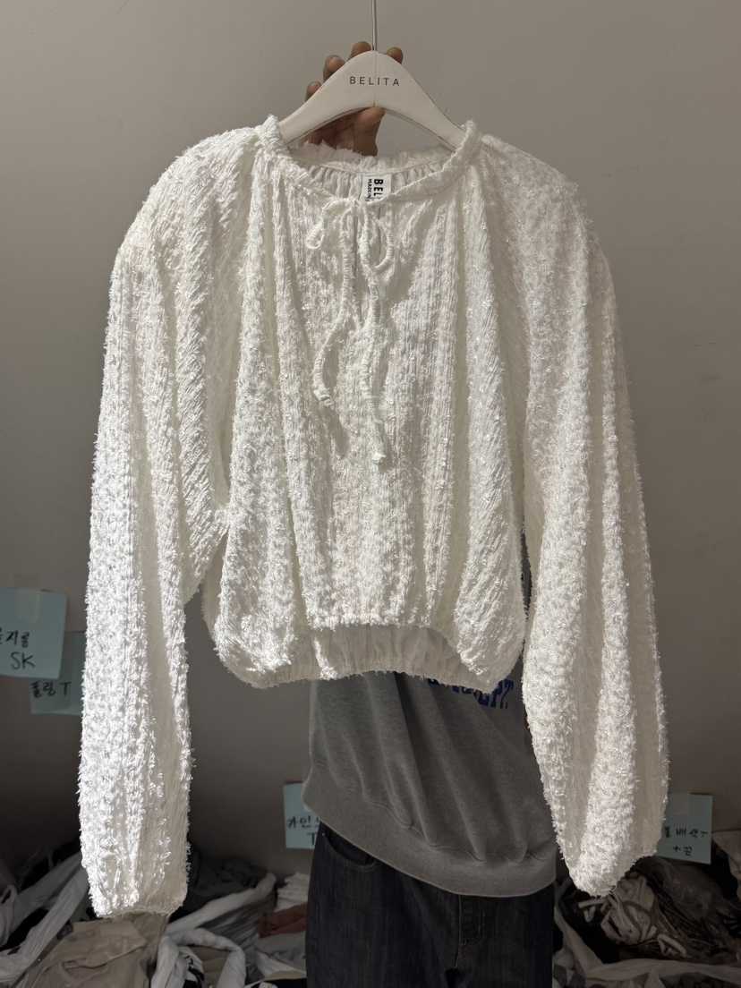 BELITA-L韓國直郵㊣女士新品熱賣人氣職業襯衫蕾絲衫中長款BELITA-L襯衫/蕾絲衫