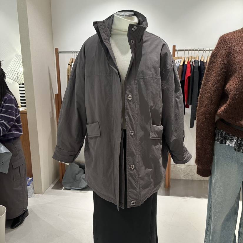 ANDMORE BUTTON韓國代購㊣女裝新品真品時尚熱賣職業夾克填充ANDMORE BUTTON夾克