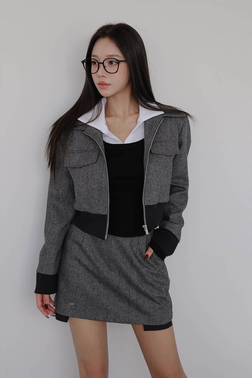 SLIT東大門㊣實拍女裝新品休閑推薦時尚25秋冬熱賣職業夾克SLIT夾克