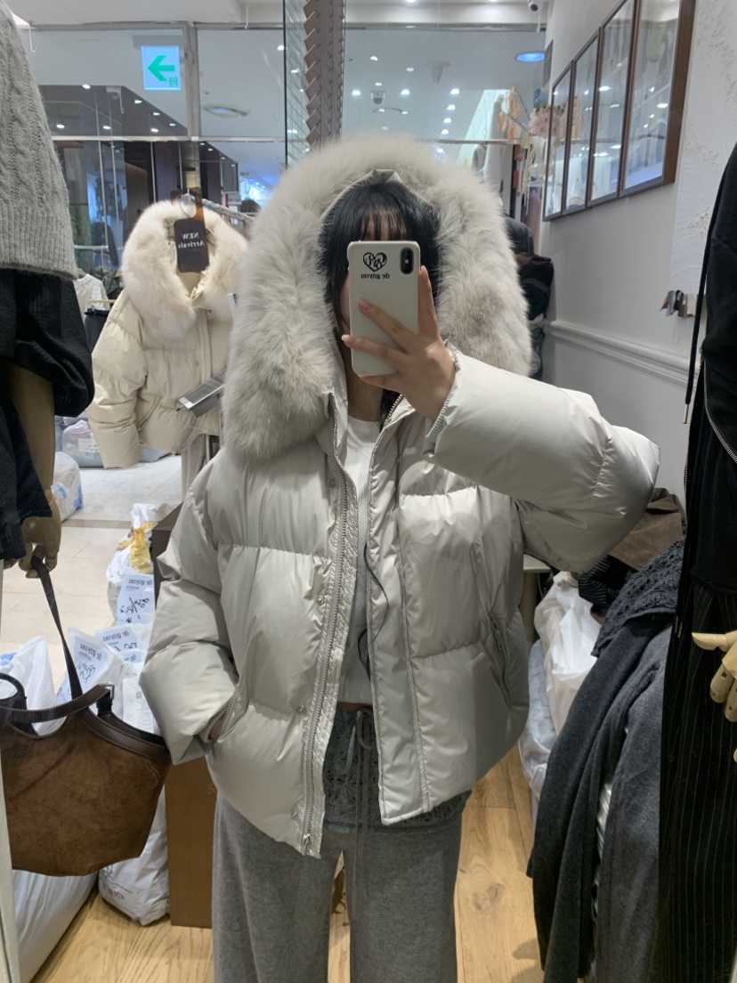 DE GO YOU韓國代購㊣女裝新品休閑熱賣真品短款羽絨服狐貍DE GO YOU短款羽絨服