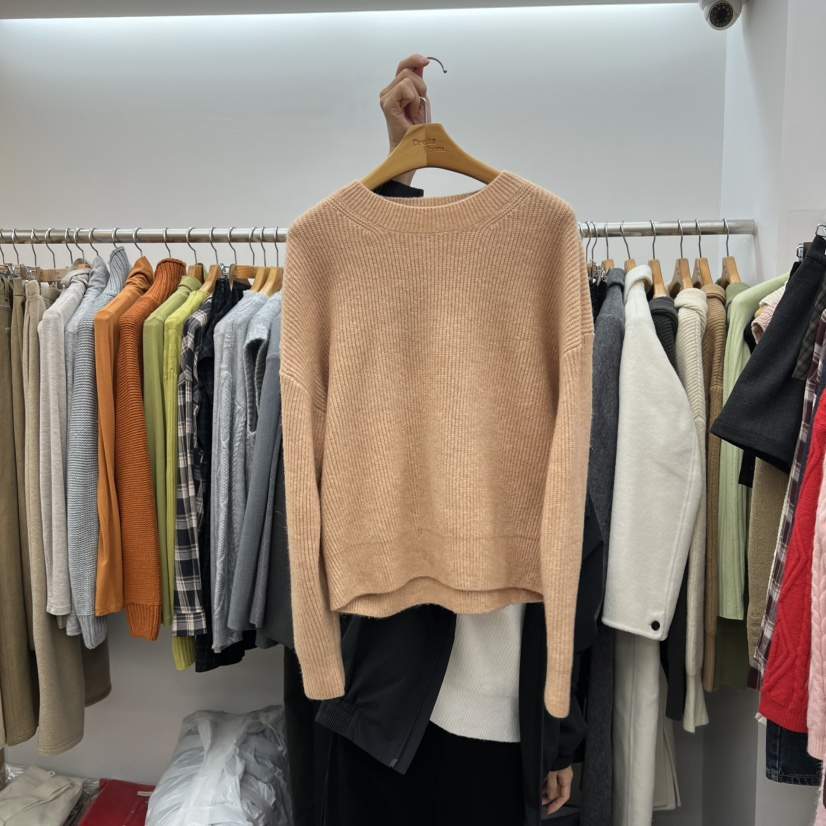 DRESS ROOM東大門㊣實拍女士新款25秋冬休閑推薦針織衫羊毛DRESS ROOM針織衫