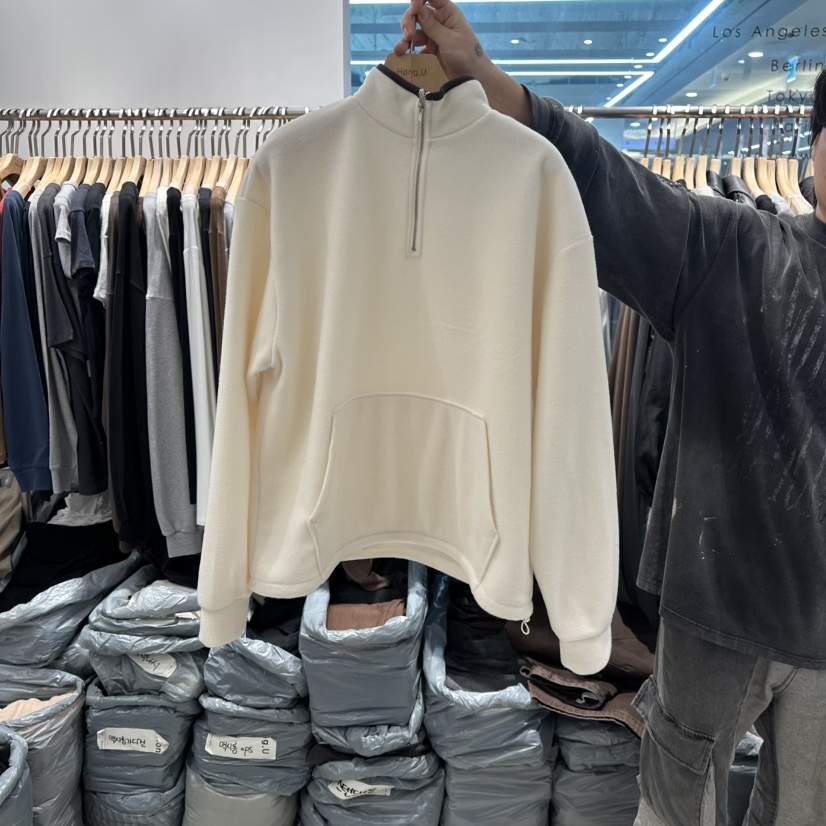 HONG.U東大門㊣實拍女裝新品職業人氣推薦時尚衛衣羊毛拉鏈HONG.U衛衣