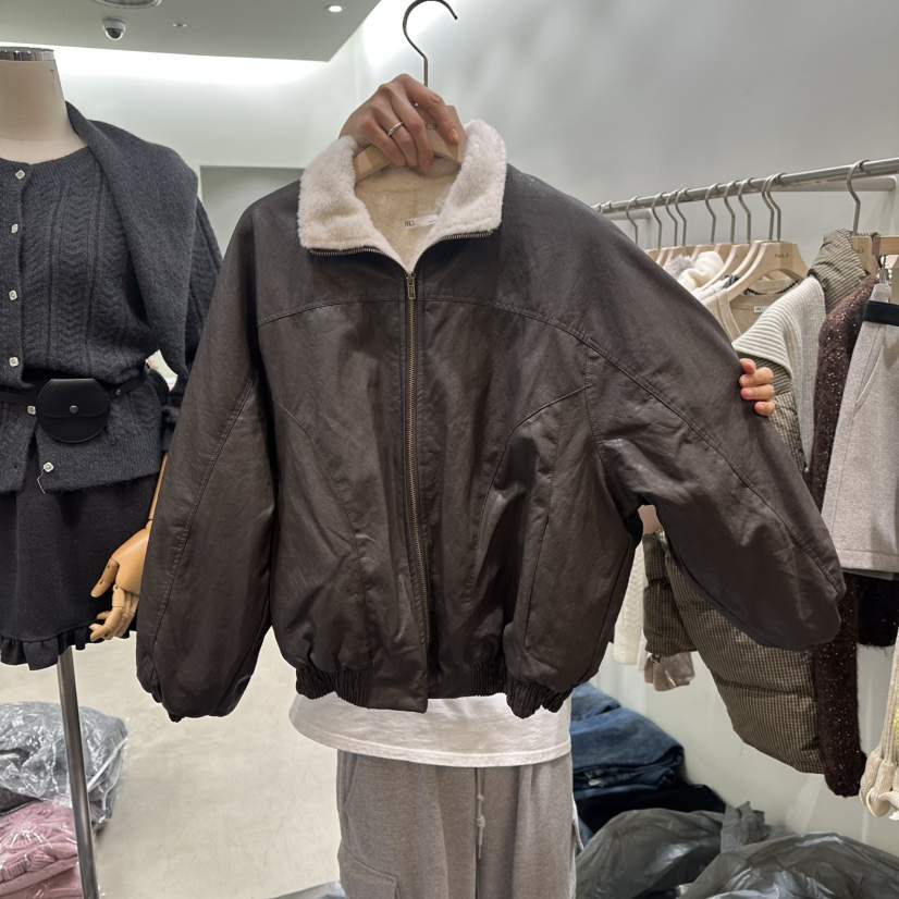 PART3東大門㊣代購女裝新款休閑熱賣25秋冬人氣夾克毛皮皮革Part.3夾克
