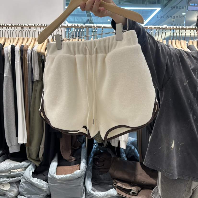 HONG.U韓國代購㊣女裝新款推薦人氣休閑25秋冬熱賣短褲羊毛HONG.U短褲