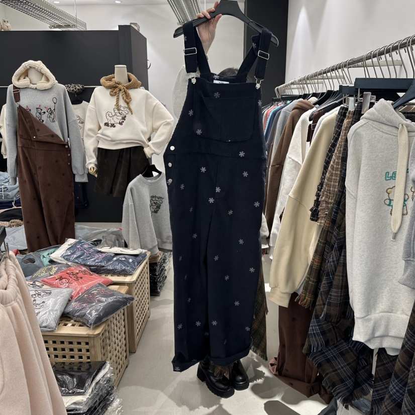 A.CES韓國直郵㊣女裝新品熱賣休閑推薦職業時尚連體褲刺繡A.CES連體褲