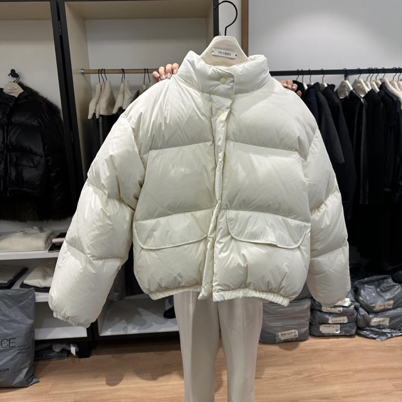 MUYBIEN韓國代購㊣女裝新款25秋冬時尚職業休閑人氣短款羽絨服MUYBIEN短款羽絨服