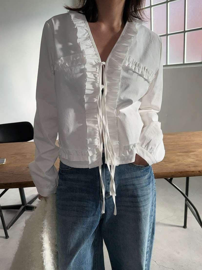 AWESOMESAUCE東大門㊣實拍女裝新款真品推薦熱賣襯衫蕾絲衫AWESOME SAUCE襯衫/蕾絲衫