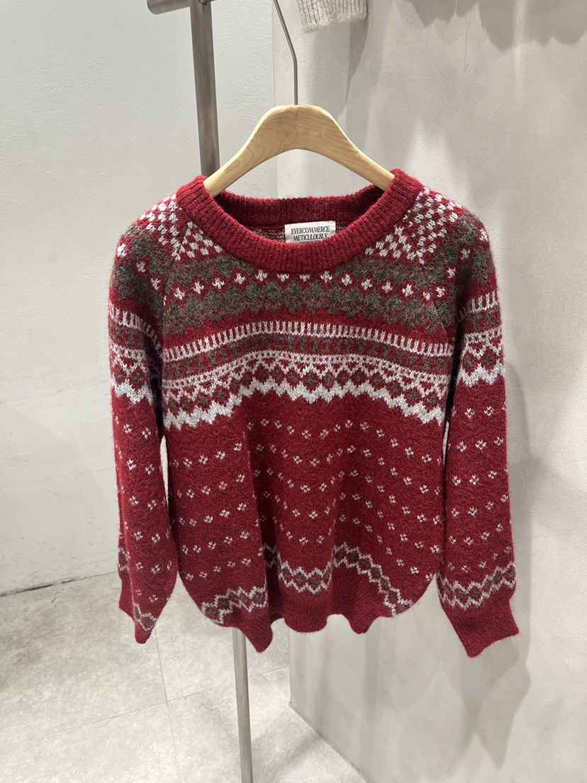 EVERCOMMERCE METICULOUSLY DESIGNED韓國直郵㊣女裝新款休閑針織衫羊毛EVERCOMMERCE針織衫