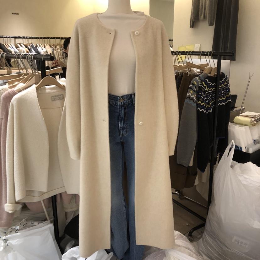 W AND J韓國直郵㊣女士新品25秋冬職業推薦中長款大衣含腰帶W AND J中長款大衣