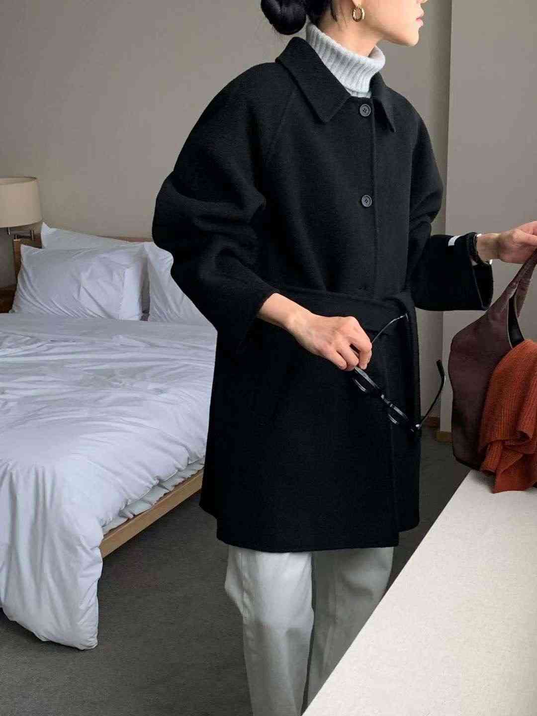 IVORY東大門㊣實拍女士新品時尚人氣推薦職業25秋冬短款大衣IVORY短款大衣