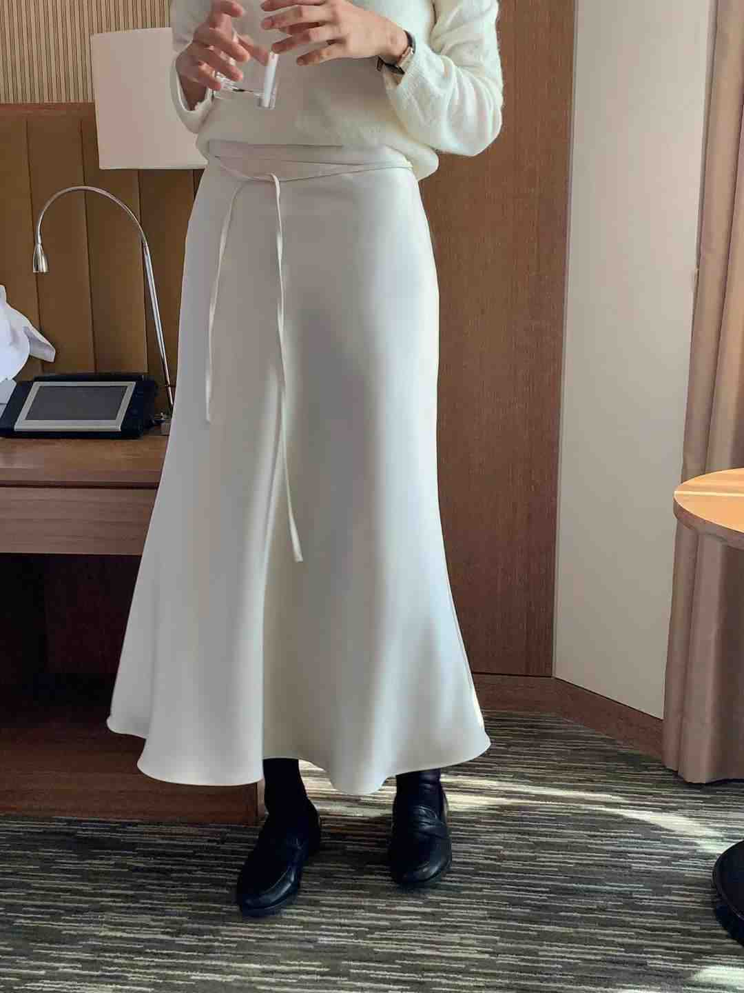 IVORY韓國代購㊣女裝新款真品推薦時尚25秋冬熱賣休閑職業長裙IVORY長裙