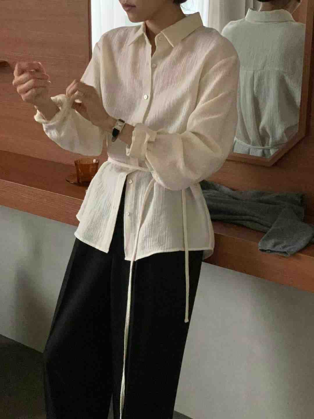 IVORY韓國直郵㊣女裝新品時尚人氣真品職業推薦熱賣襯衫蕾絲衫IVORY襯衫/蕾絲衫