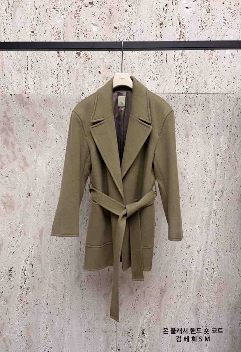 BLOSSOM東大門㊣直郵女士新款人氣真品時尚中長款大衣含腰帶BLOSSOM中長款大衣