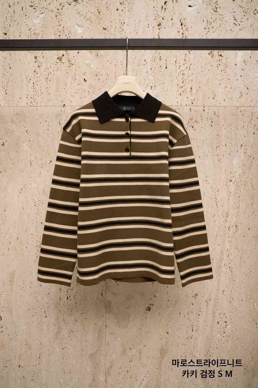 BLOSSOM東大門㊣代購女士新款25秋冬真品熱賣時尚針織衫條紋BLOSSOM針織衫