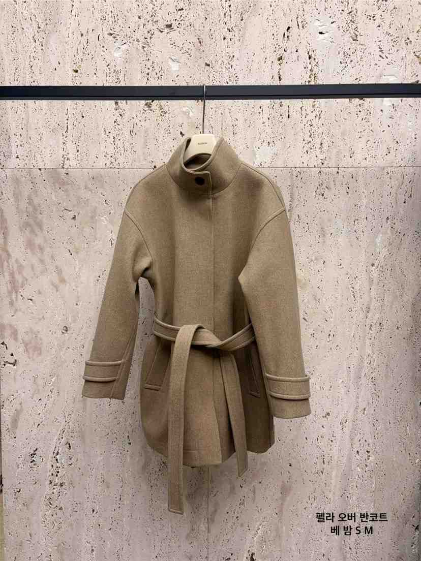 BLOSSOM東大門㊣實拍女裝新品25秋冬真品推薦中長款大衣含腰帶BLOSSOM中長款大衣