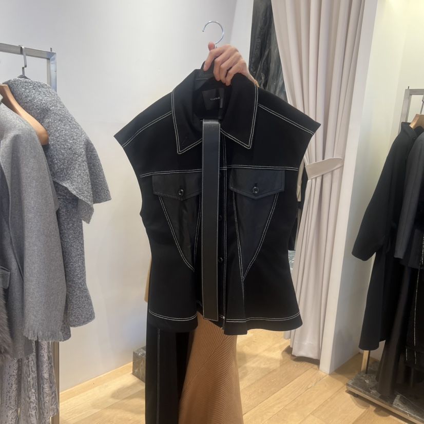 VAN NZILL東大門㊣實拍女士新款熱賣時尚25秋冬馬甲包含腰帶VAN NZILL馬甲