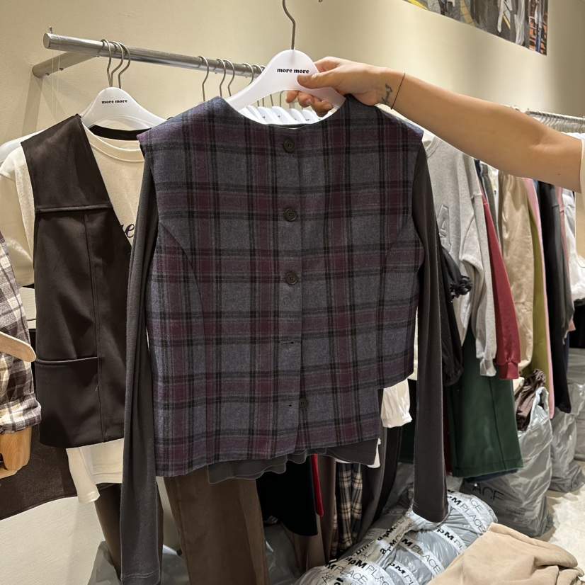 MOREMORE東大門㊣代購女士新款休閑熱賣真品職業馬甲不含內搭more more馬甲