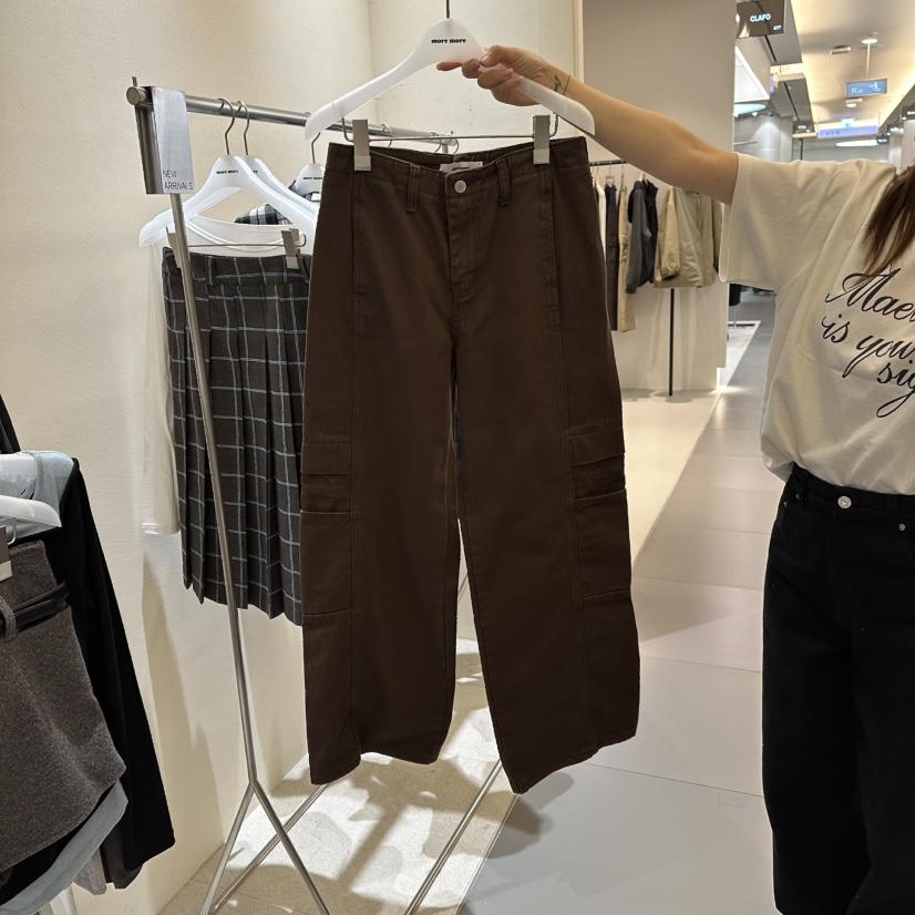 MOREMORE韓國直郵㊣女士新品推薦25秋冬時尚休閑褲加絨抓絨more more休閑褲