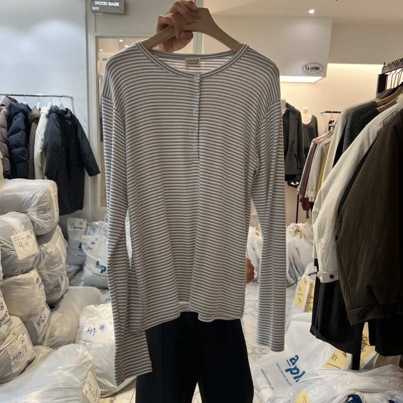 LA MAGIE FEMME東大門㊣實拍女士新款熱賣時尚人氣長袖T恤Lamagie Femme長袖T恤