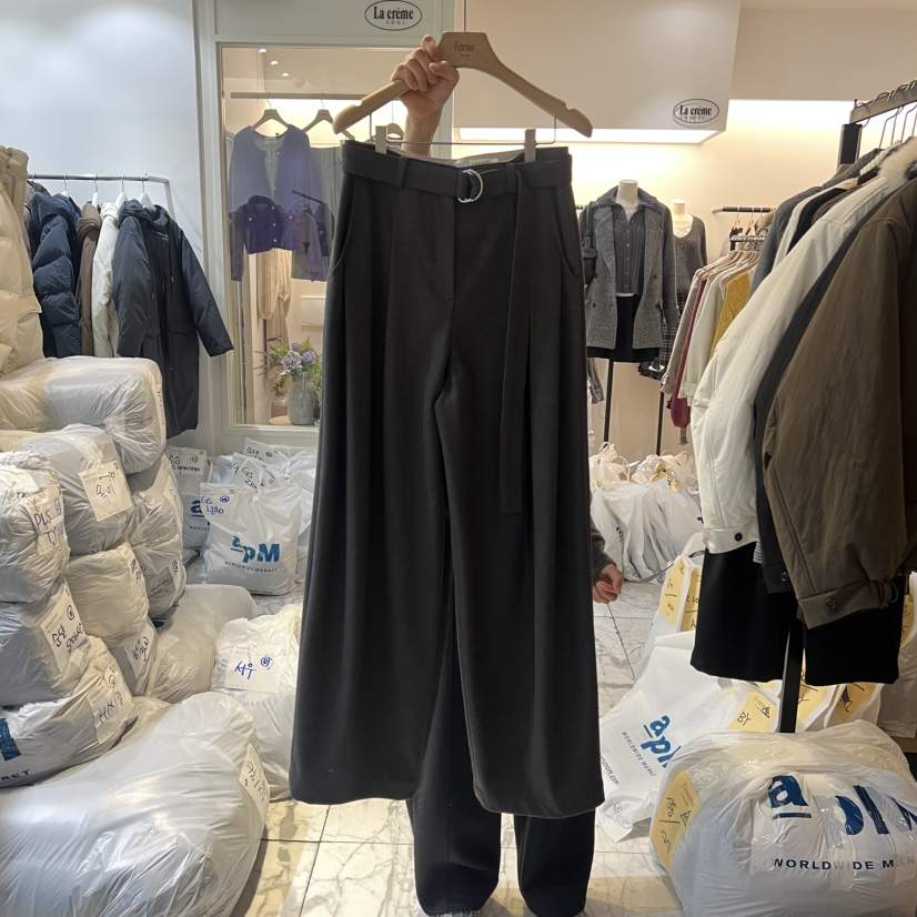 LA MAGIE FEMME韓國直郵㊣女裝新品真品休閑褲含腰帶口袋Lamagie Femme休閑褲