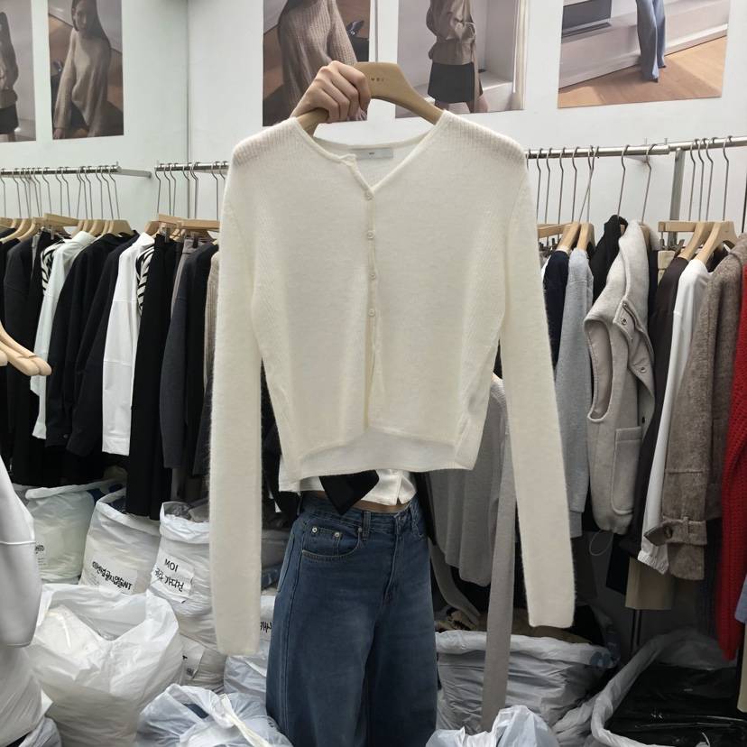 MOI-A韓國代購㊣女士新品真品推薦職業25秋冬休閑針織衫羊駝MOI-A針織衫