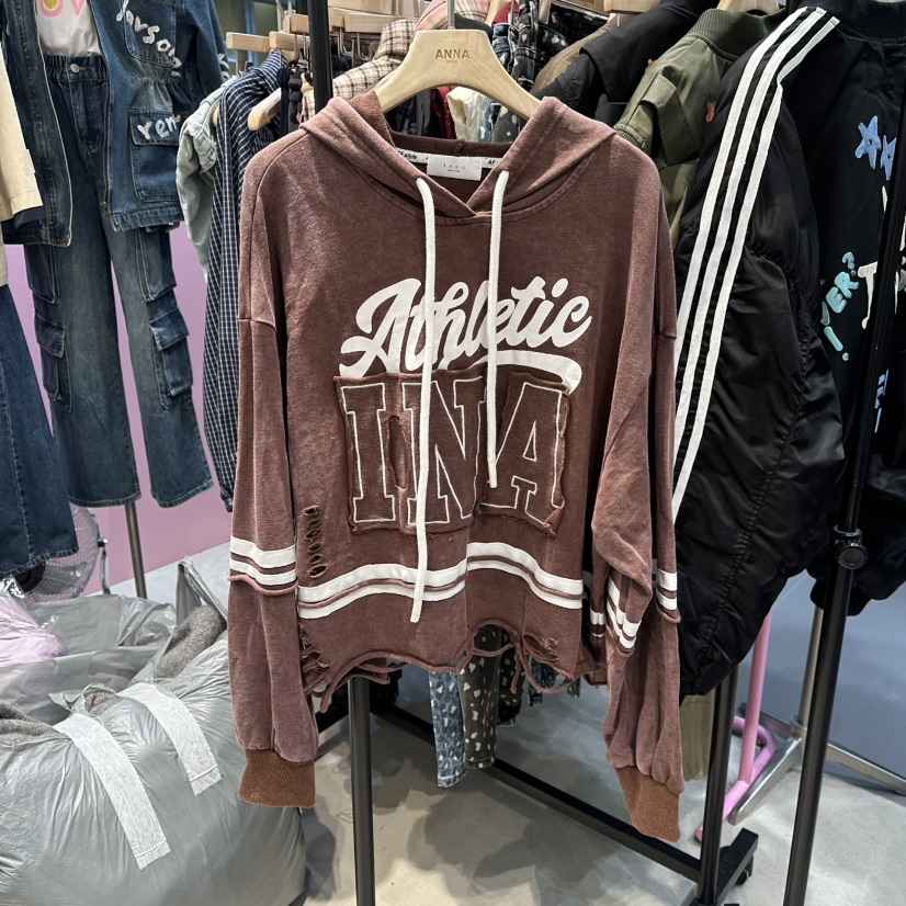 ANNA-P東大門㊣代購女裝新品職業熱賣25秋冬人氣時尚衛衣兜帽ANNA-P衛衣