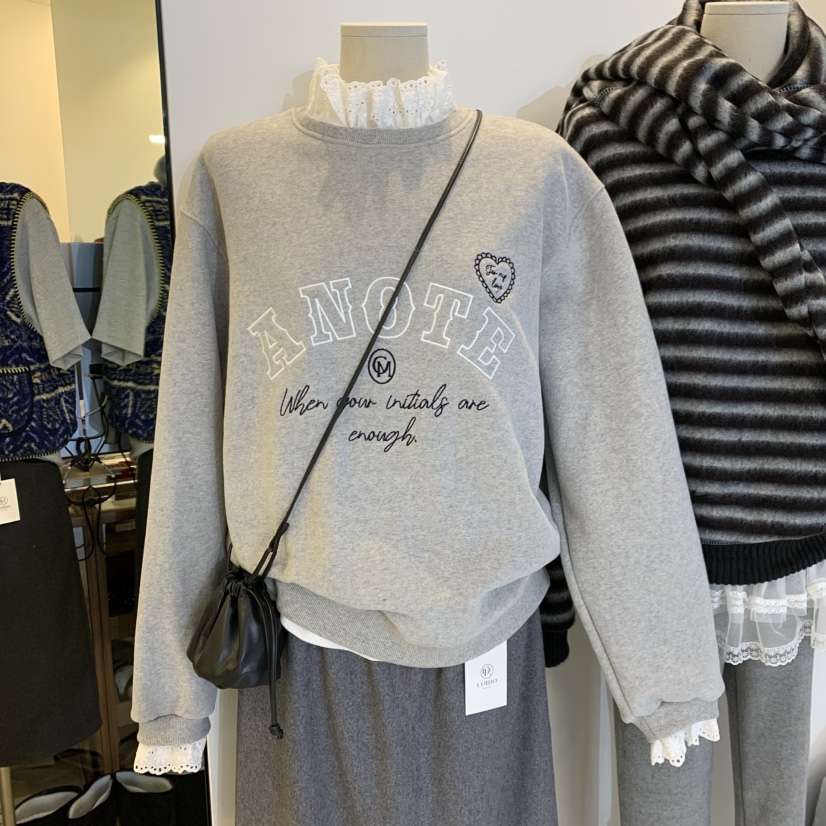 TAN&amp;COMO韓國直郵㊣女士新品真品25秋冬職業時尚衛衣加絨tan-COMO衛衣