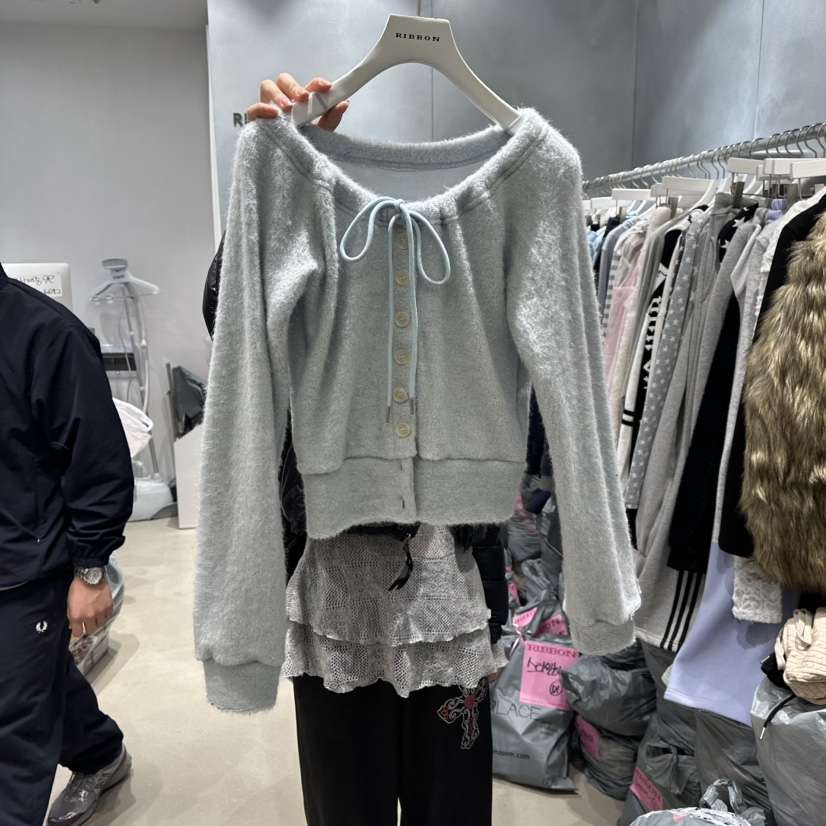 RIBBON東大門㊣實拍女裝新款熱賣時尚休閑25秋冬真品針織衫RIBBON針織衫