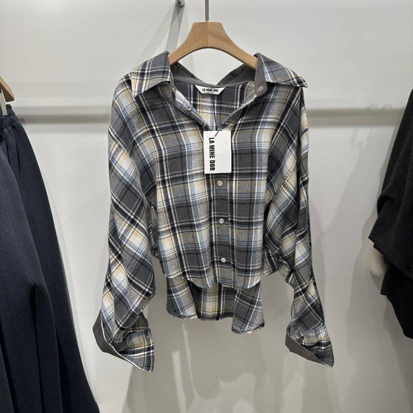 LAMINEDOR韓國代購㊣女士新款25秋冬推薦職業人氣襯衫蕾絲衫LA MINE DOR襯衫/蕾絲衫