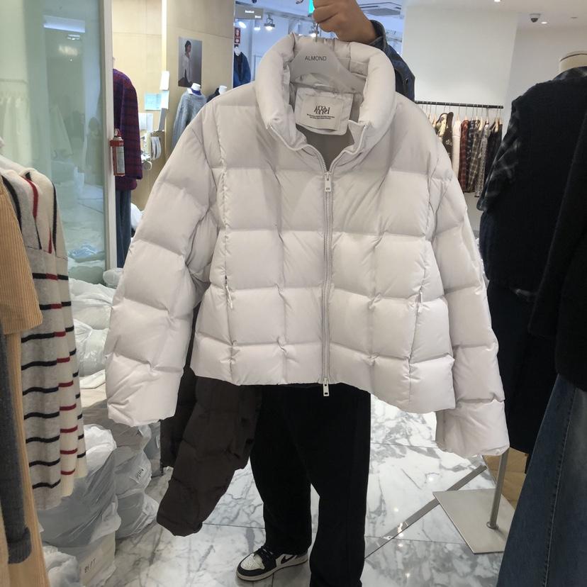 ALMOND東大門㊣代購女士新品熱賣真品時尚25秋冬短款羽絨服絨ALMOND短款羽絨服