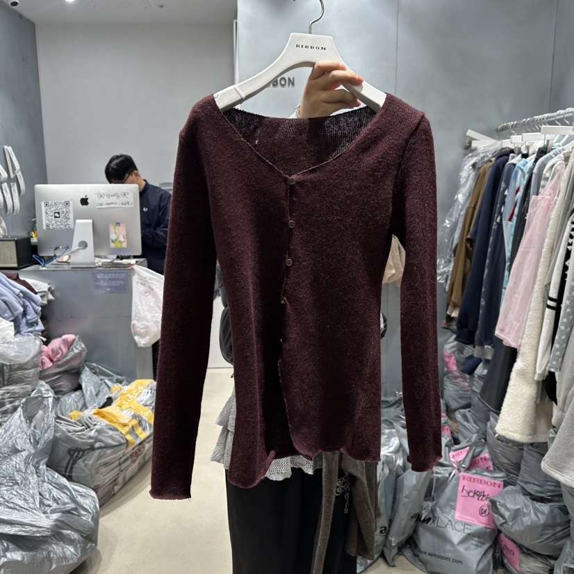 RIBBON東大門㊣直郵女裝新款真品休閑25秋冬人氣推薦針織衫RIBBON針織衫