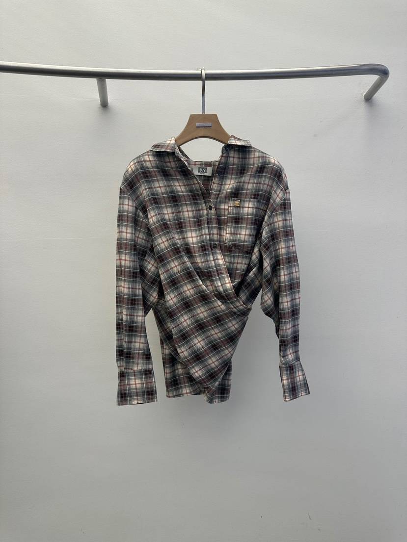 WIDA-P東大門㊣代購女裝新品職業真品人氣休閑襯衫蕾絲衫格紋WIDA/RENEJ襯衫/蕾絲衫