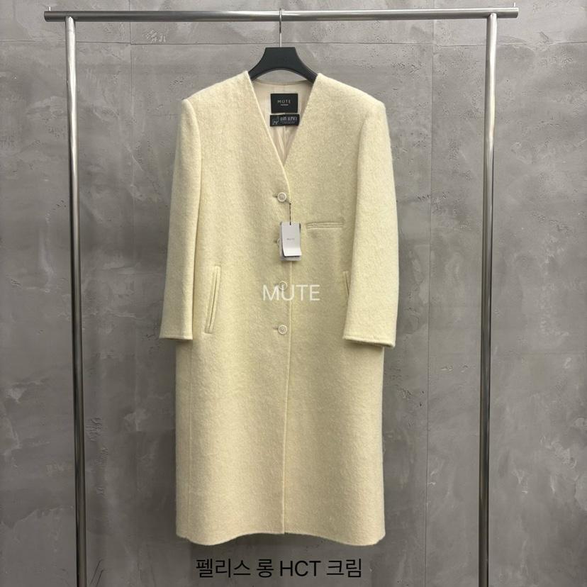 MUTE-P東大門㊣代購女士新品休閑職業熱賣25秋冬中長款大衣MUTE中長款大衣