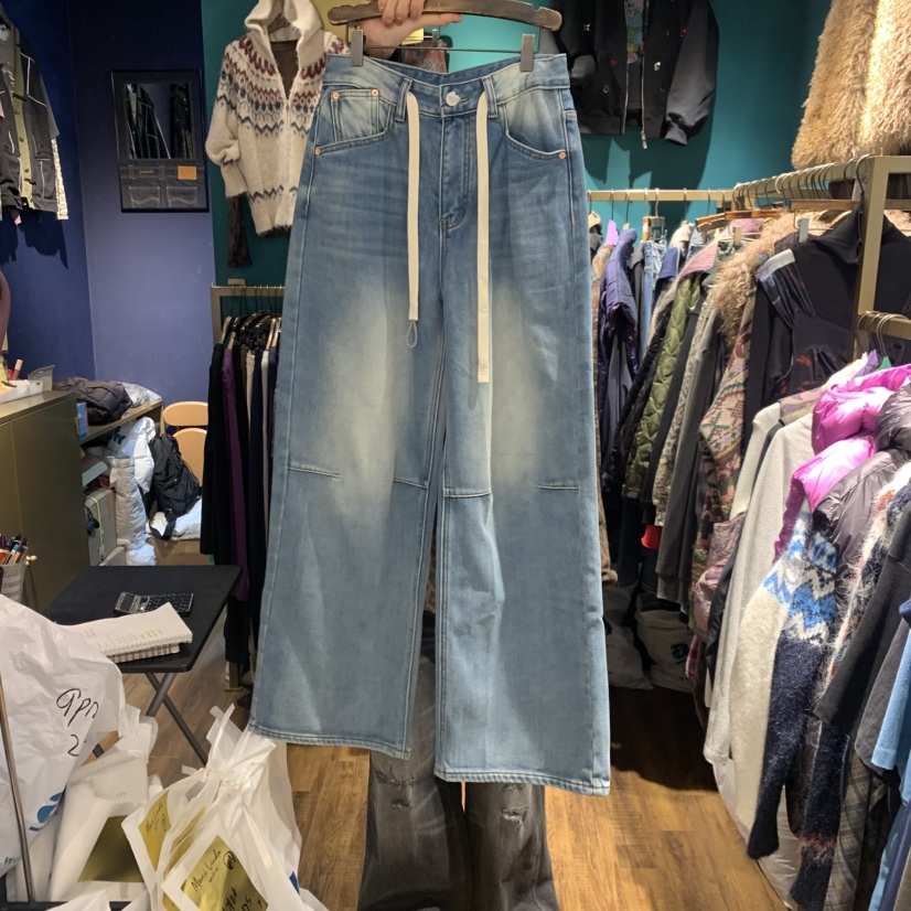 MERCI LINDA東大門㊣實拍女士新款推薦休閑人氣牛仔褲加絨MERCI LINDA牛仔褲