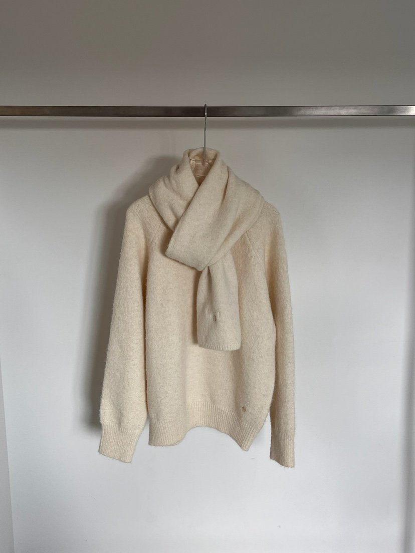 OURS東大門㊣代購女裝新品職業人氣真品25秋冬針織衫含圍巾OURS針織衫