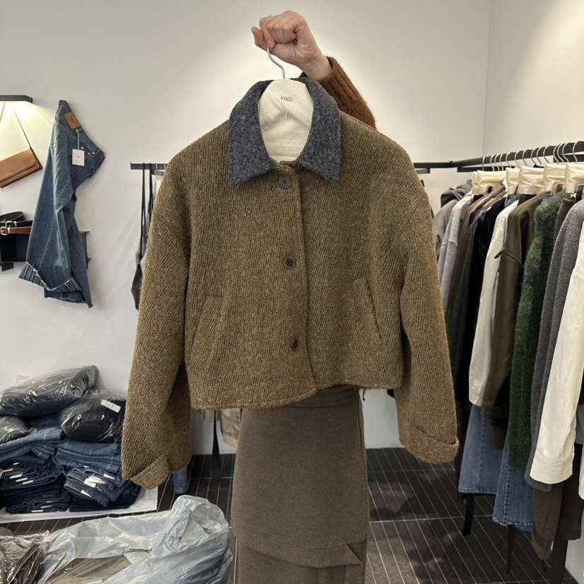 FIND-P東大門㊣代購女裝新款25秋冬推薦人氣休閑夾克羊毛夾棉FIND-P夾克