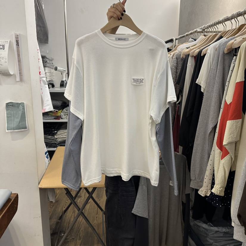 MOSAIC韓國直郵㊣女士新品推薦休閑職業人氣25秋冬真品熱賣T恤MOSAICT恤