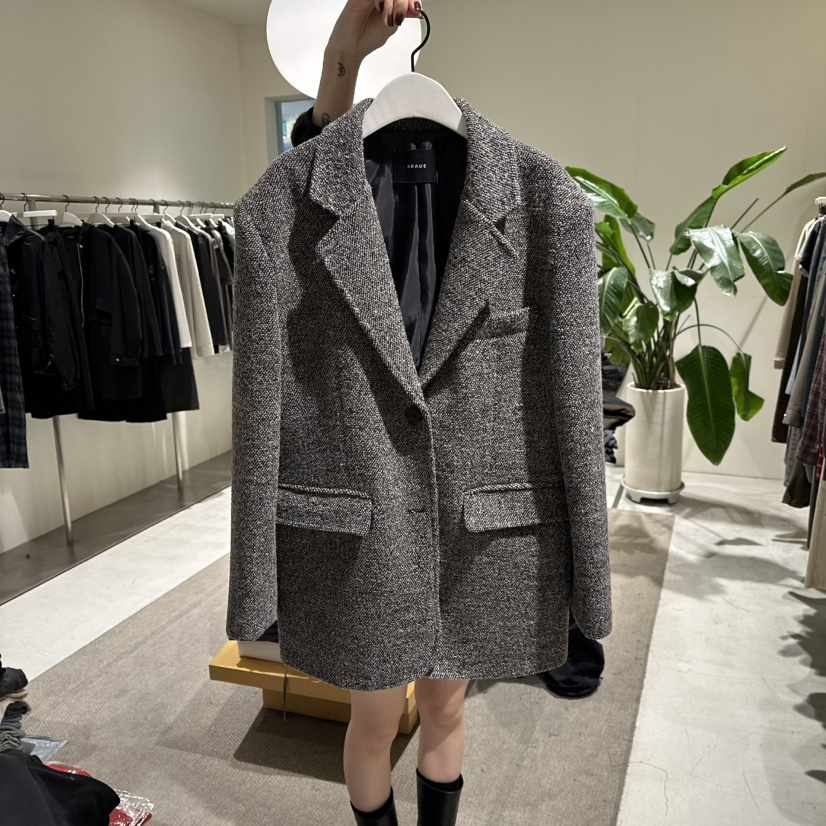 GRADE東大門㊣代購女士新款25秋冬真品推薦職業休閑短款大衣GRADE短款大衣