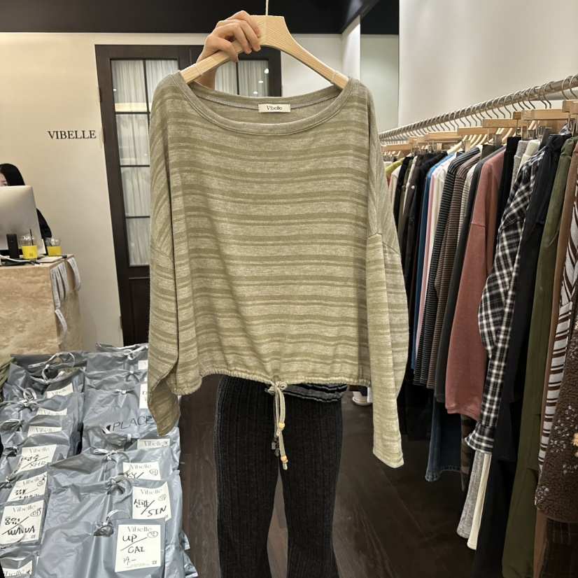 VIBELLE東大門㊣代購女裝新品熱賣時尚推薦職業真品長袖T恤VIBELLE長袖T恤