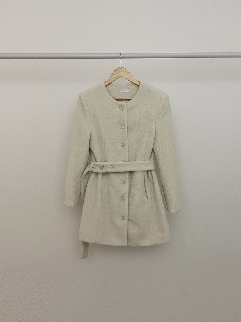 RE:OPENING東大門㊣代購女裝新款25秋冬推薦中長款大衣含腰帶RE:OPENING中長款大衣