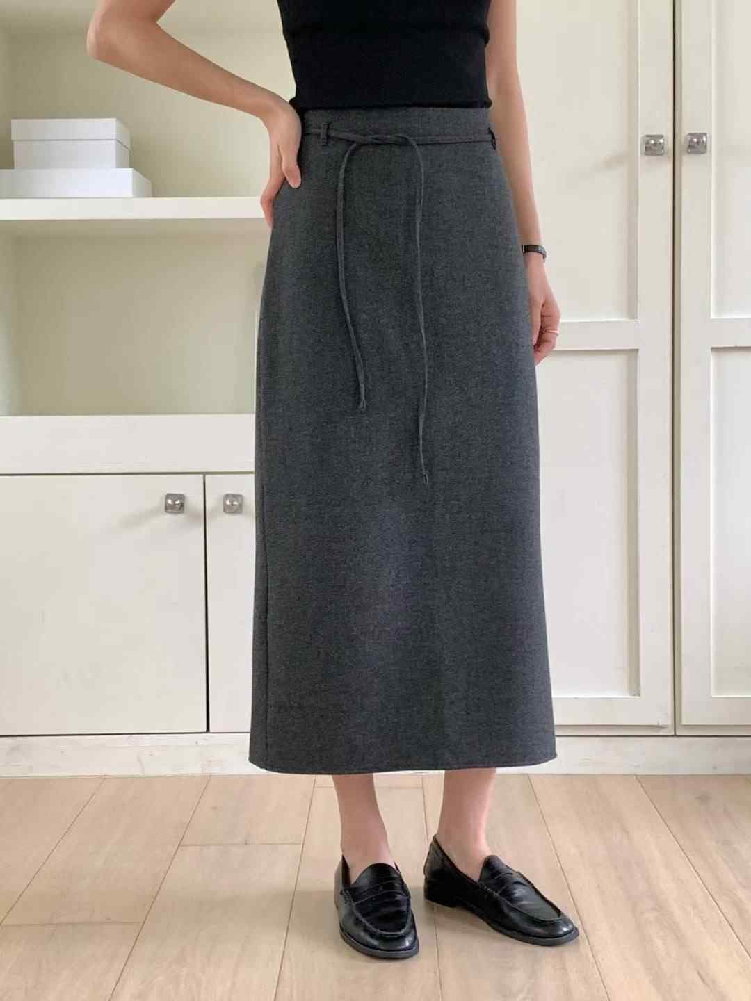 MUTE東大門㊣實拍女裝新品真品熱賣職業時尚25秋冬休閑長裙MUTE長裙