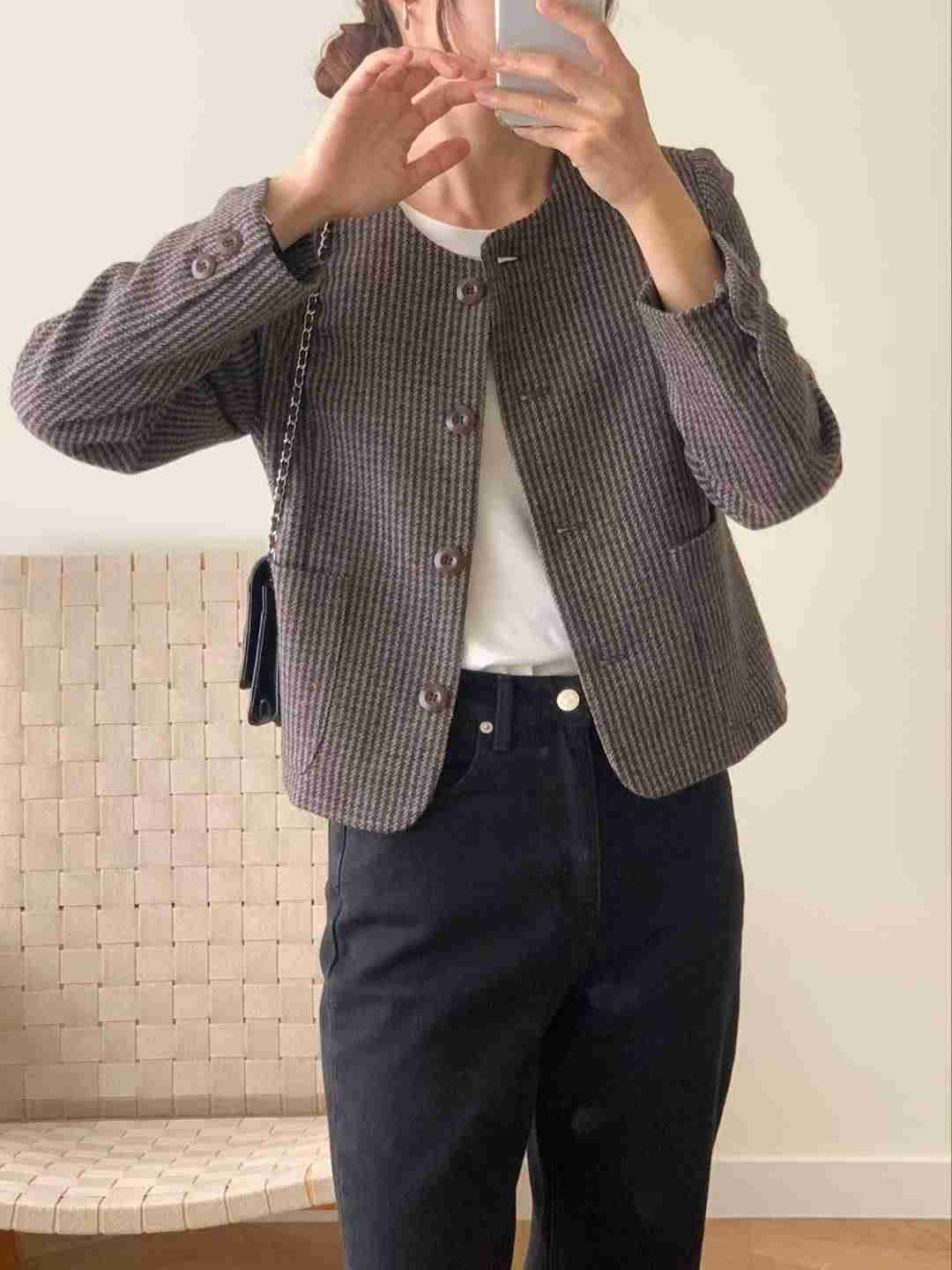 MUTE東大門㊣實拍女裝新品職業25秋冬時尚推薦熱賣休閑夾克MUTE夾克