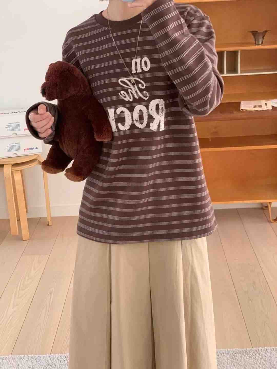 ARHEE東大門㊣直郵女裝新款休閑熱賣推薦時尚職業25秋冬長袖T恤ARHEE長袖T恤