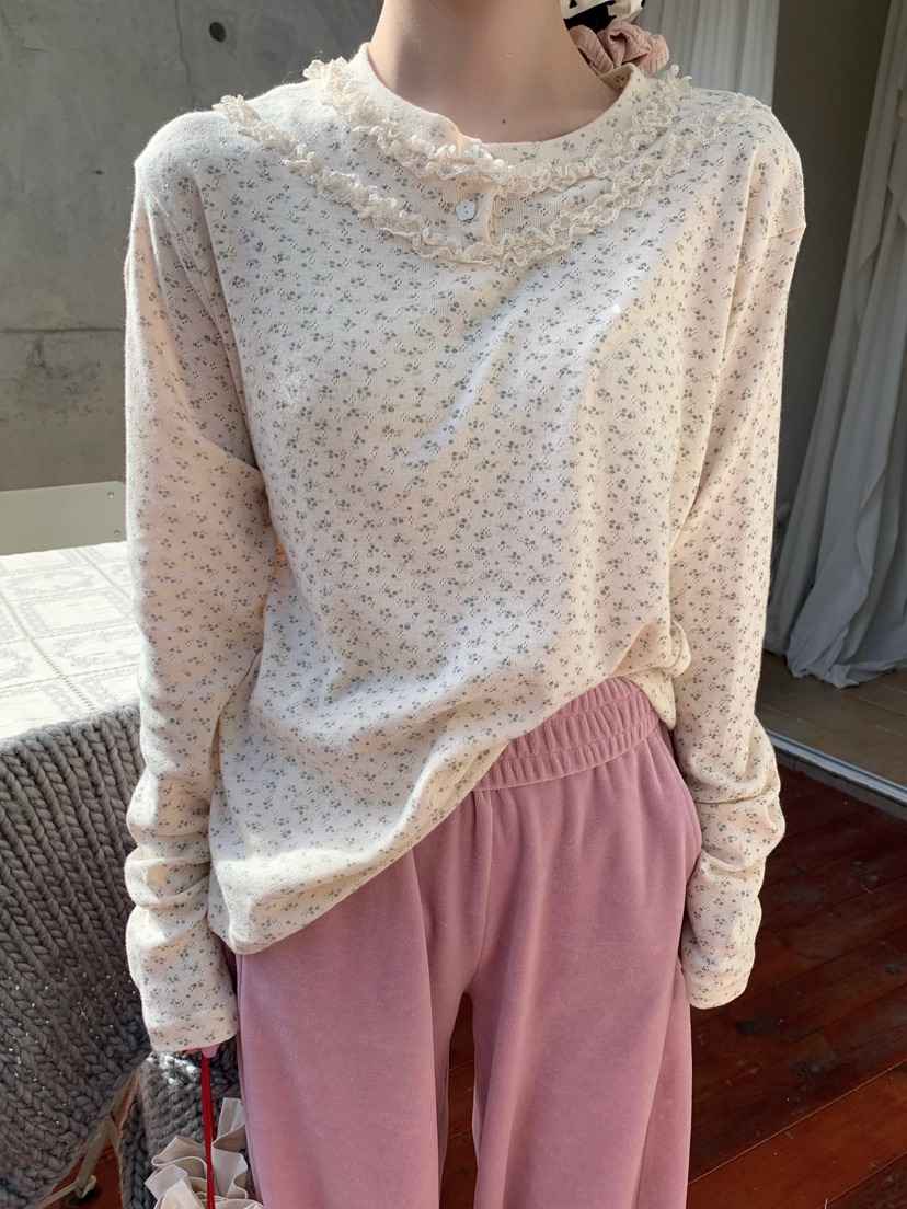 MAISONDEGLORY東大門㊣實拍女裝新品職業25秋冬推薦長袖T恤MAISON DE GLORY長袖T恤