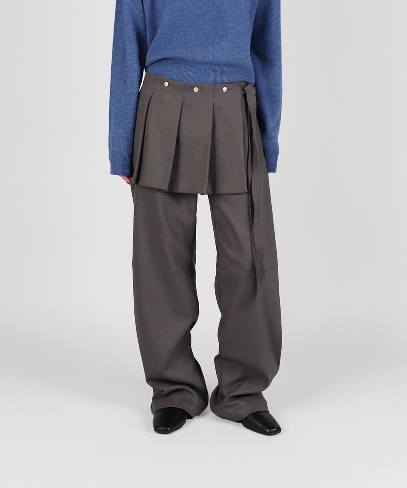 NEAR LEAP-P韓國直郵㊣女裝新款熱賣推薦人氣25秋冬裙褲褶皺NEAR LEAP裙褲