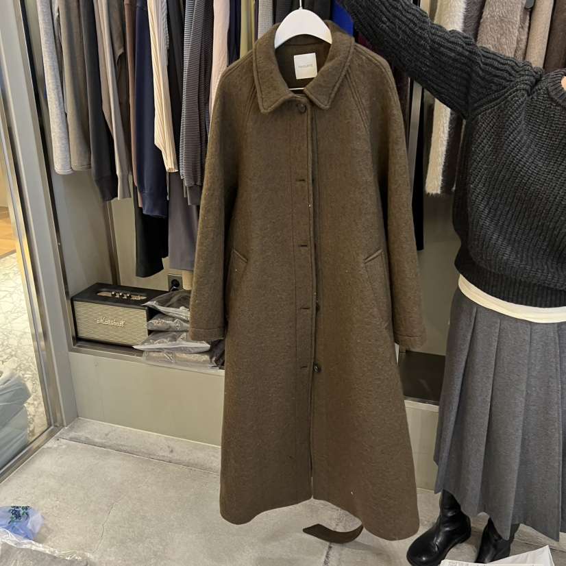 FAVE/FAVOURITE韓國直郵㊣女士新款職業真品中長款大衣含腰帶FAVOURITE中長款大衣